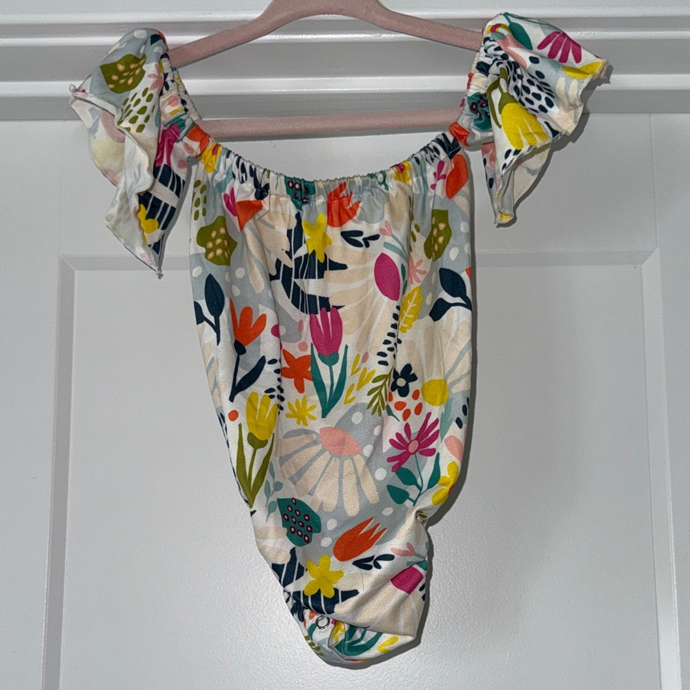 Mila & Rose Floral Off-Shoulder Baby Swim suit